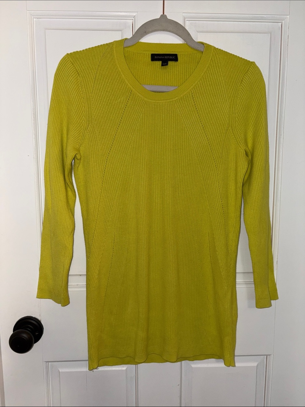 Bright Yellow 3/4 Sleeve Sweater